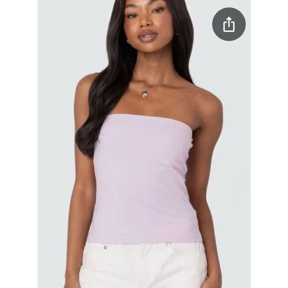 (3) Edikted Built In Bra Tube Tops - Picture 3 of 10